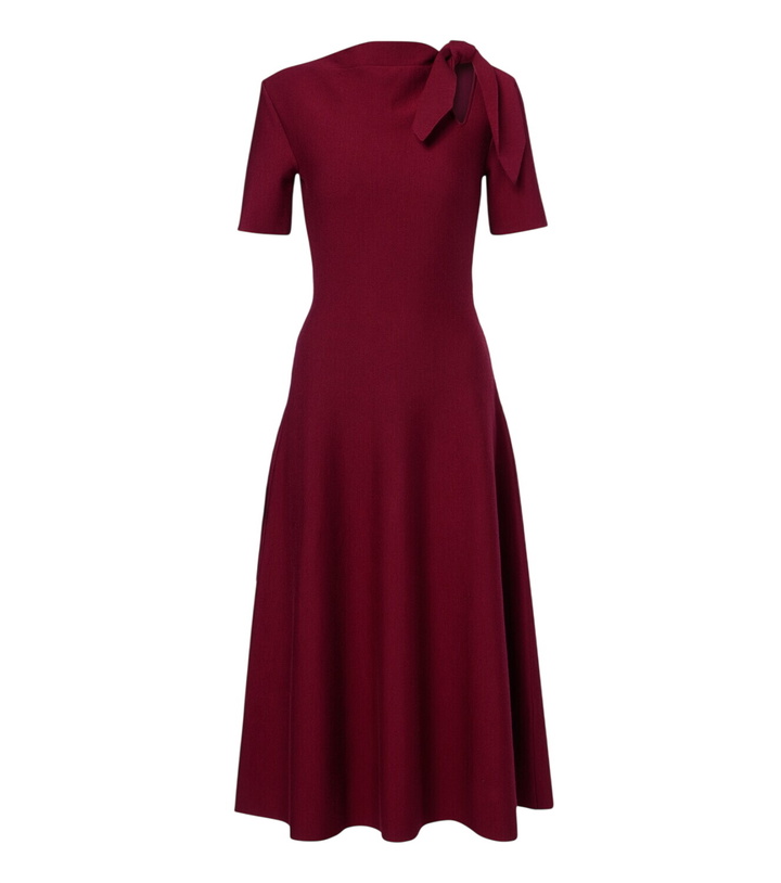 Photo: Oscar de la Renta Cutout wool-blend midi dress