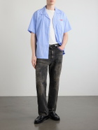 Neighborhood - Savage Straight -Leg Bead-Embellished Distressed Jeans - Gray
