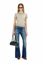 Diesel Slim T-shirt with tonal logo print - T-Shirts Womens in Beige