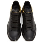 Alexander McQueen Black and Gold Clear Sole Oversized Sneakers