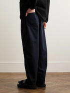 Comme des Garçons HOMME - Straight-Leg Cotton-Gabardine Drawstring Trousers - Blue