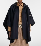 Moncler Belted wool-blend cape