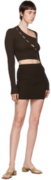COTTON CITIZEN Brown Capri Miniskirt