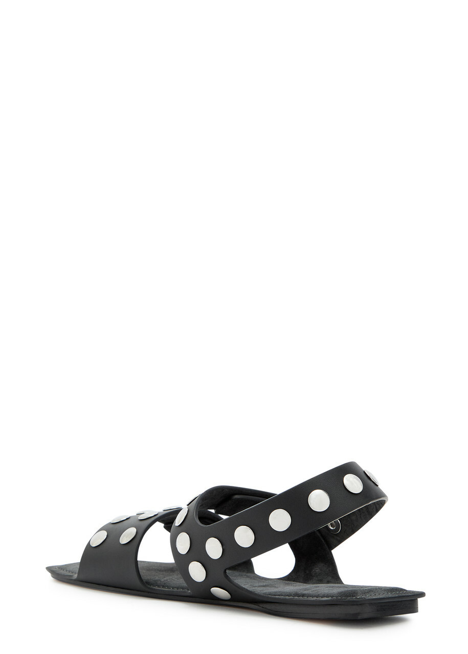 Khaite Boden Studded Leather Sandals Black