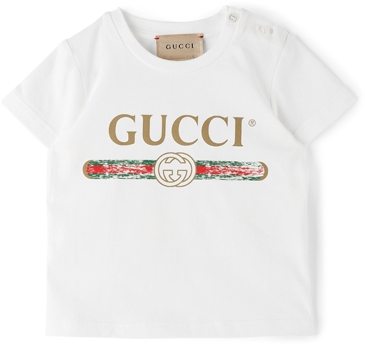 Photo: Gucci Baby White Logo T-Shirt