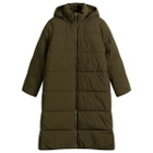 Closed Women's Longline Puffer Coat in Marsh Green
