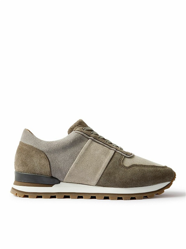 Photo: Mr P. - Panelled Suede Sneakers - Brown
