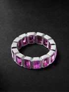 42 Suns - 14-Karat White Gold Pink Sapphire Eternity Ring - Pink