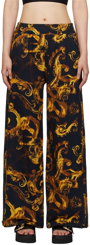 Photo: Versace Jeans Couture Black Printed Lounge Pants