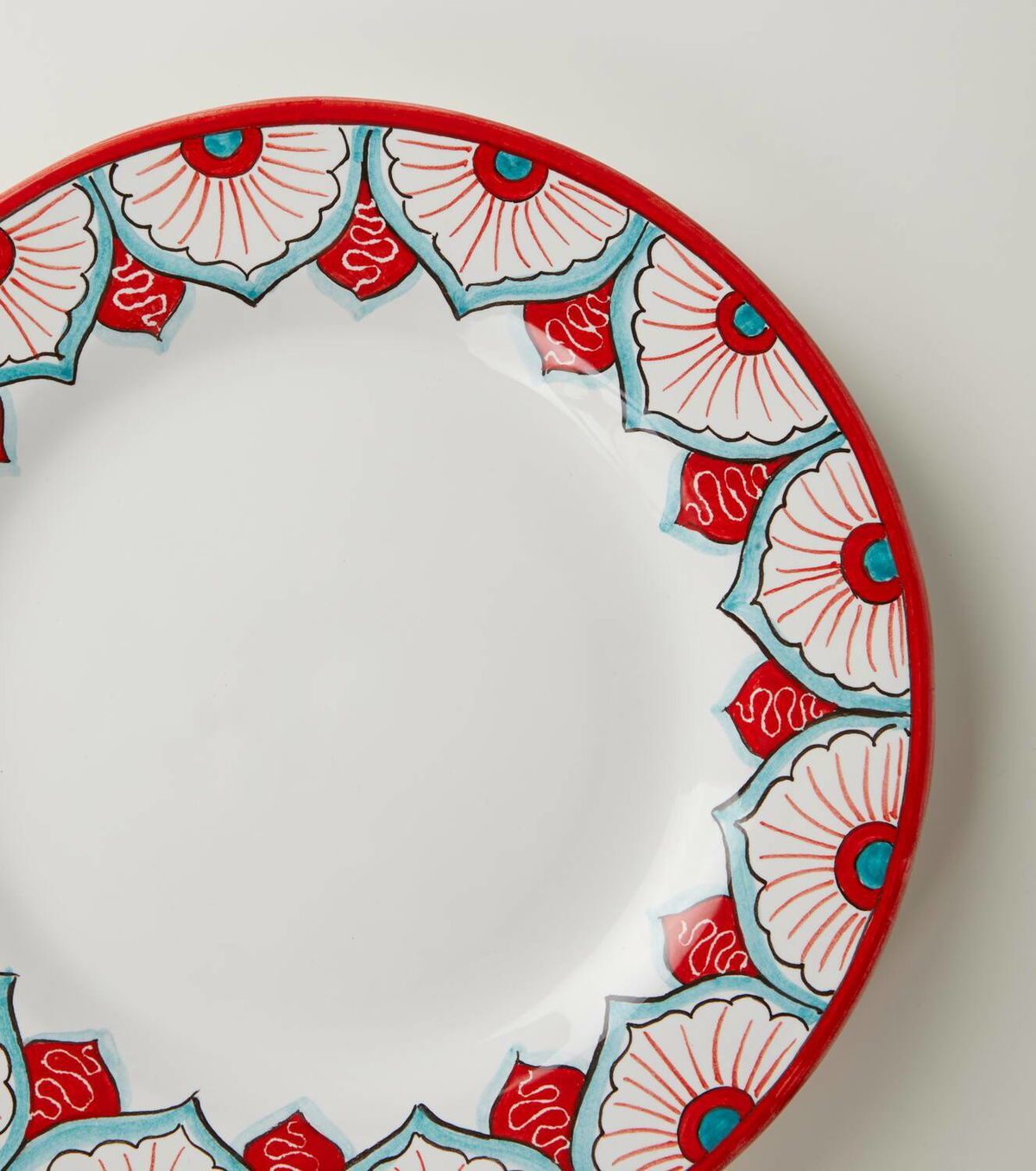 Les-Ottomans Peacock dessert plate by Bertrando Di Renzo