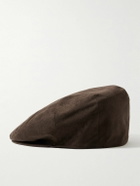 Purdey - Litton Alcantara® Flat Cap - Brown