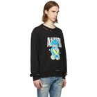 Amiri Black Logo Teddy Repair Crew Sweatshirt