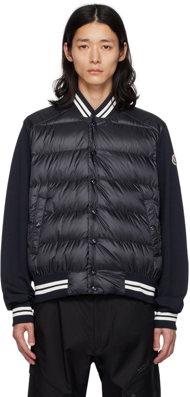 Photo: Moncler Navy Paneled Down Jacket