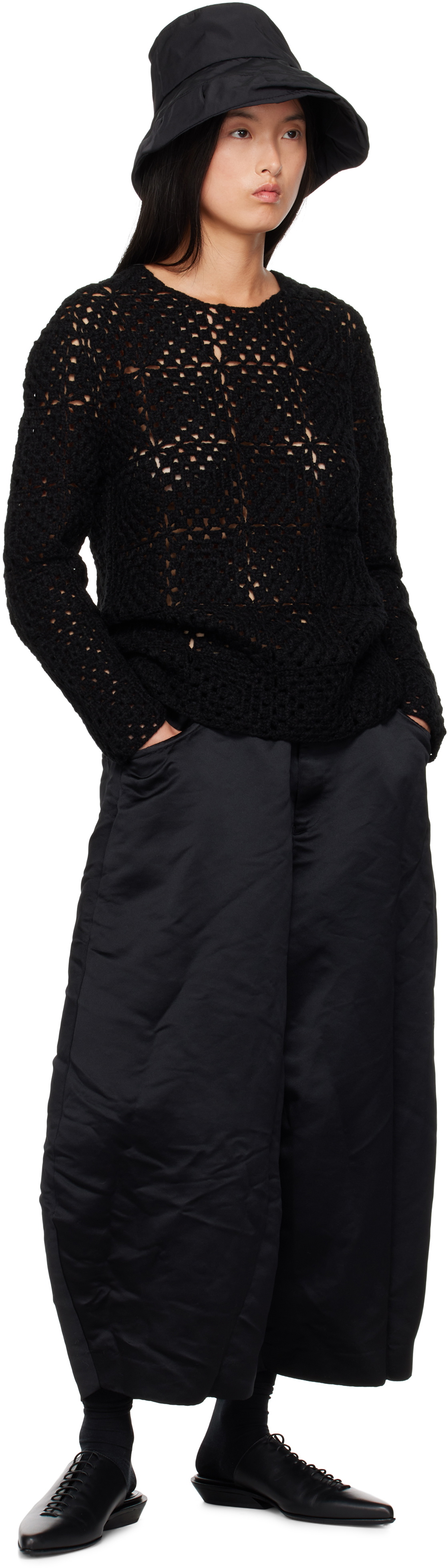 Black Comme des Garçons Black Crocheted Sweater