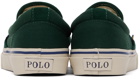 Polo Ralph Lauren Green Keaton Slip-On Sneakers