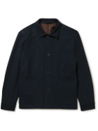 Ermenegildo Zegna - Wool and Cotton-Blend Piqué Jacket - Blue
