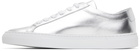 Common Projects Silver Achilles Shiny Sneakers