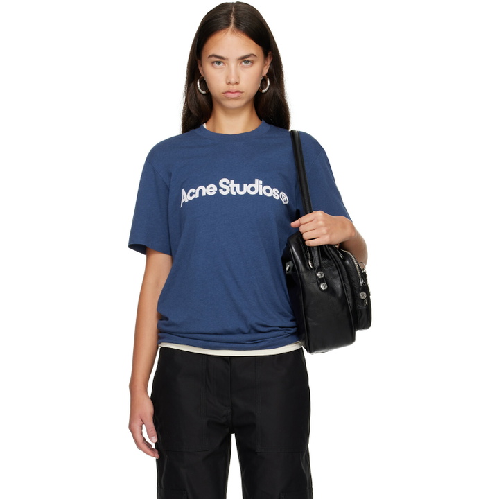 Photo: Acne Studios Navy Graphic T-shirt
