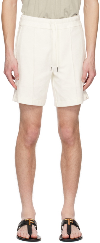 Photo: TOM FORD White Towelling Shorts
