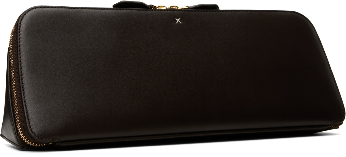 ALAÏA Brown Delta Clutch