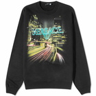 Versace Men's City Lights Crew Sweat in Black/Print