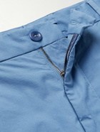Incotex - Slim-Fit Stretch-Cotton Poplin Bermuda Shorts - Blue