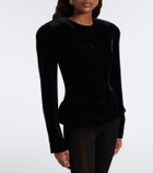 Magda Butrym Peplum velvet blazer