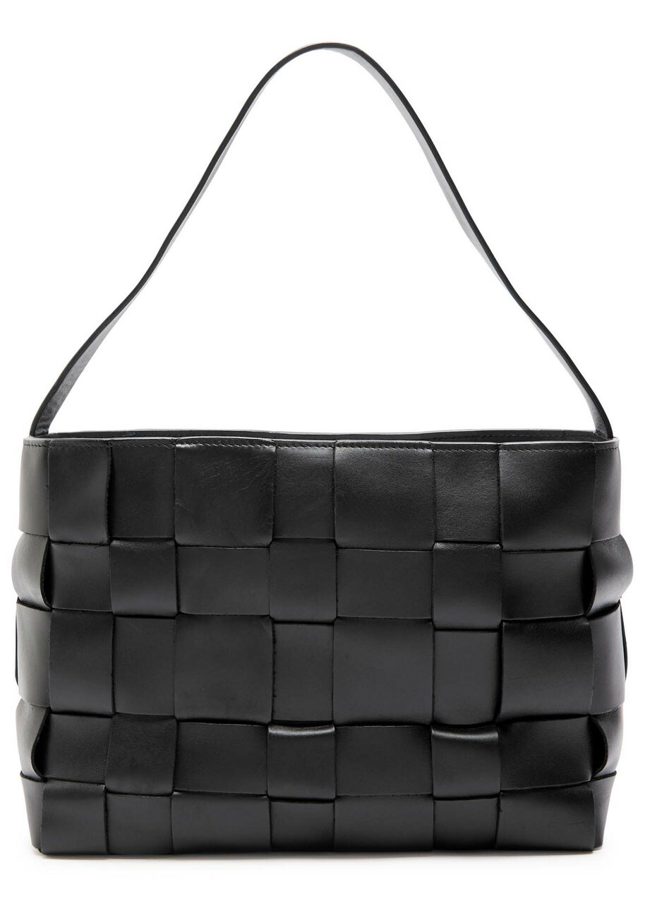 ST. Agni Woven Mini Leather Tote - Black - One Size