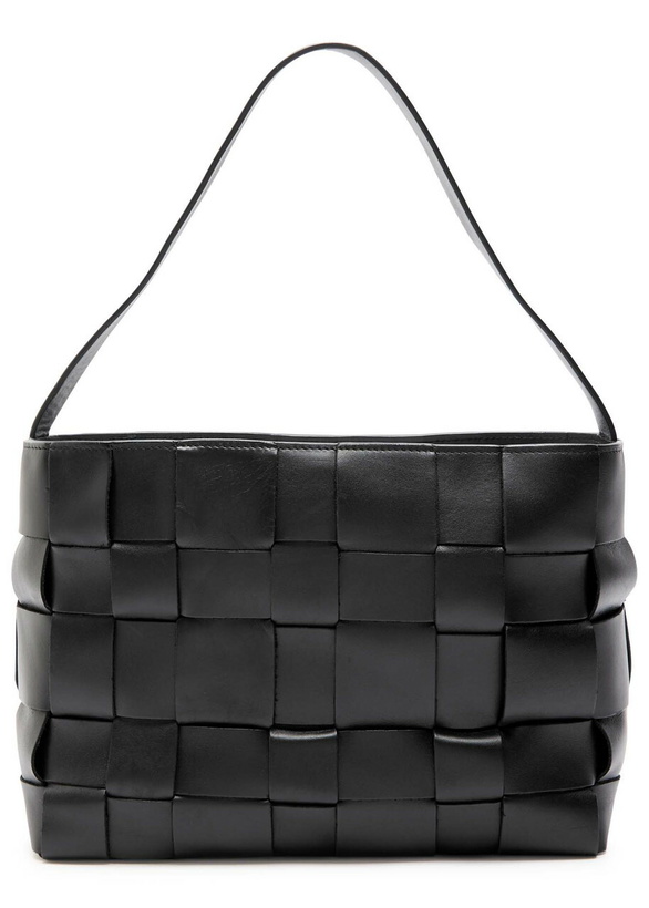 Photo: ST. Agni Woven Mini Leather Tote - Black - One Size