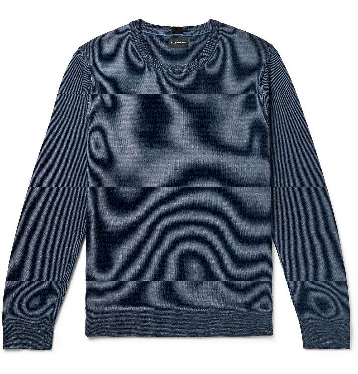 Photo: CLUB MONACO - Striped Wool Sweater - Blue