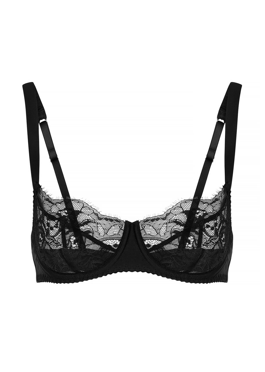 Fleur OF England Signature Lace Balcony bra Black
