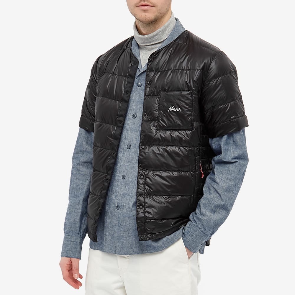 Nanga Men's Inner Down Cardigan in Black Nanga