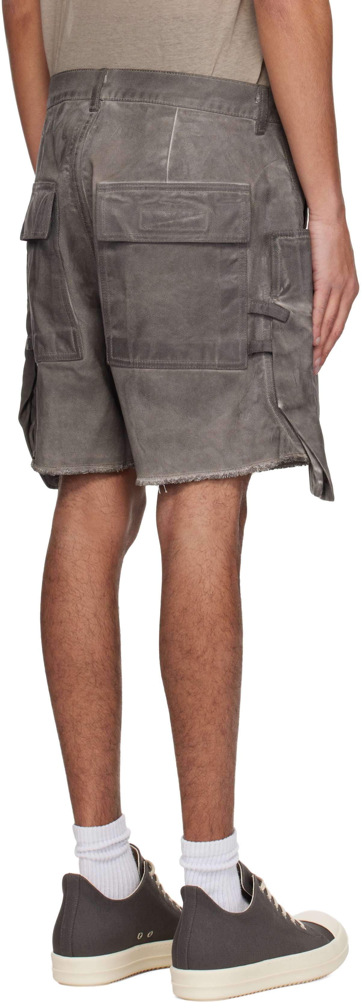 Rick Owens DRKSHDW Gray Hollywood Stefan Cargo Denim Shorts Rick