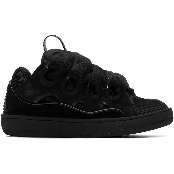 Photo: Lanvin Black Curb Sneakers
