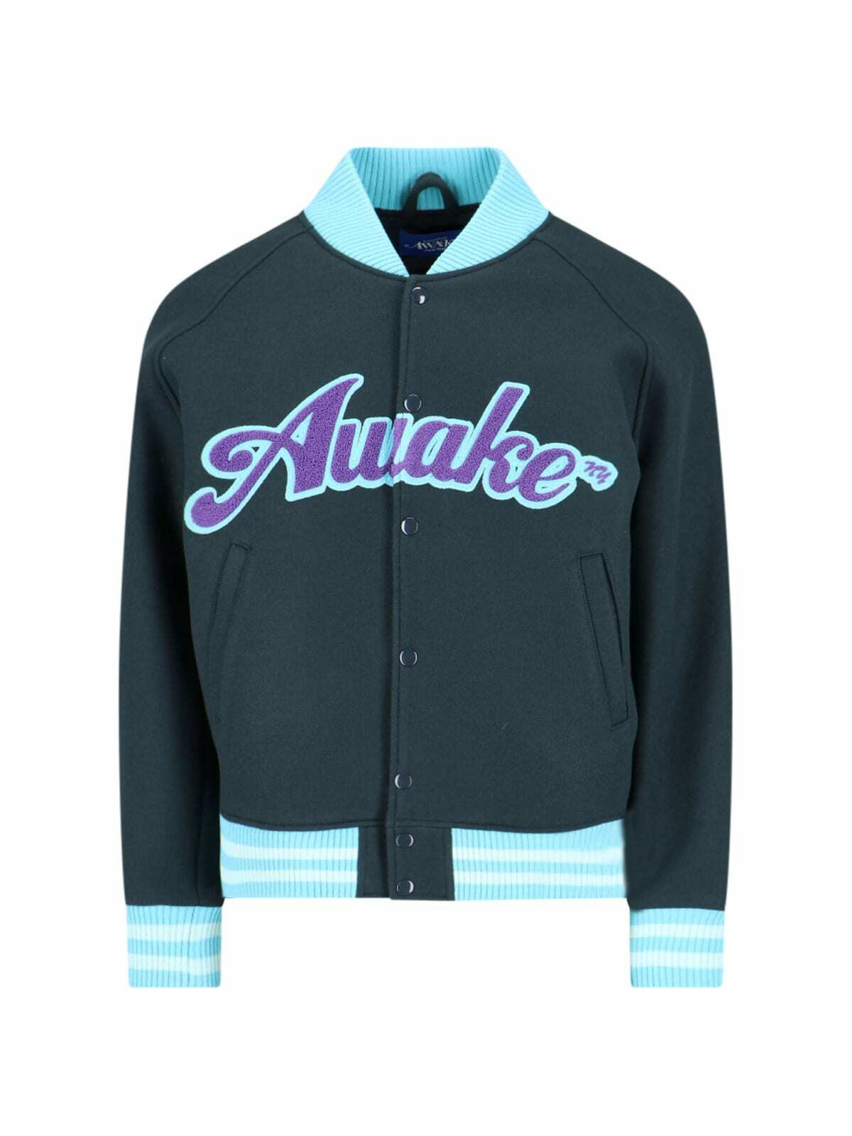 Awake NY Khaki and Purple Hearts Harrington Jacket Awake NY