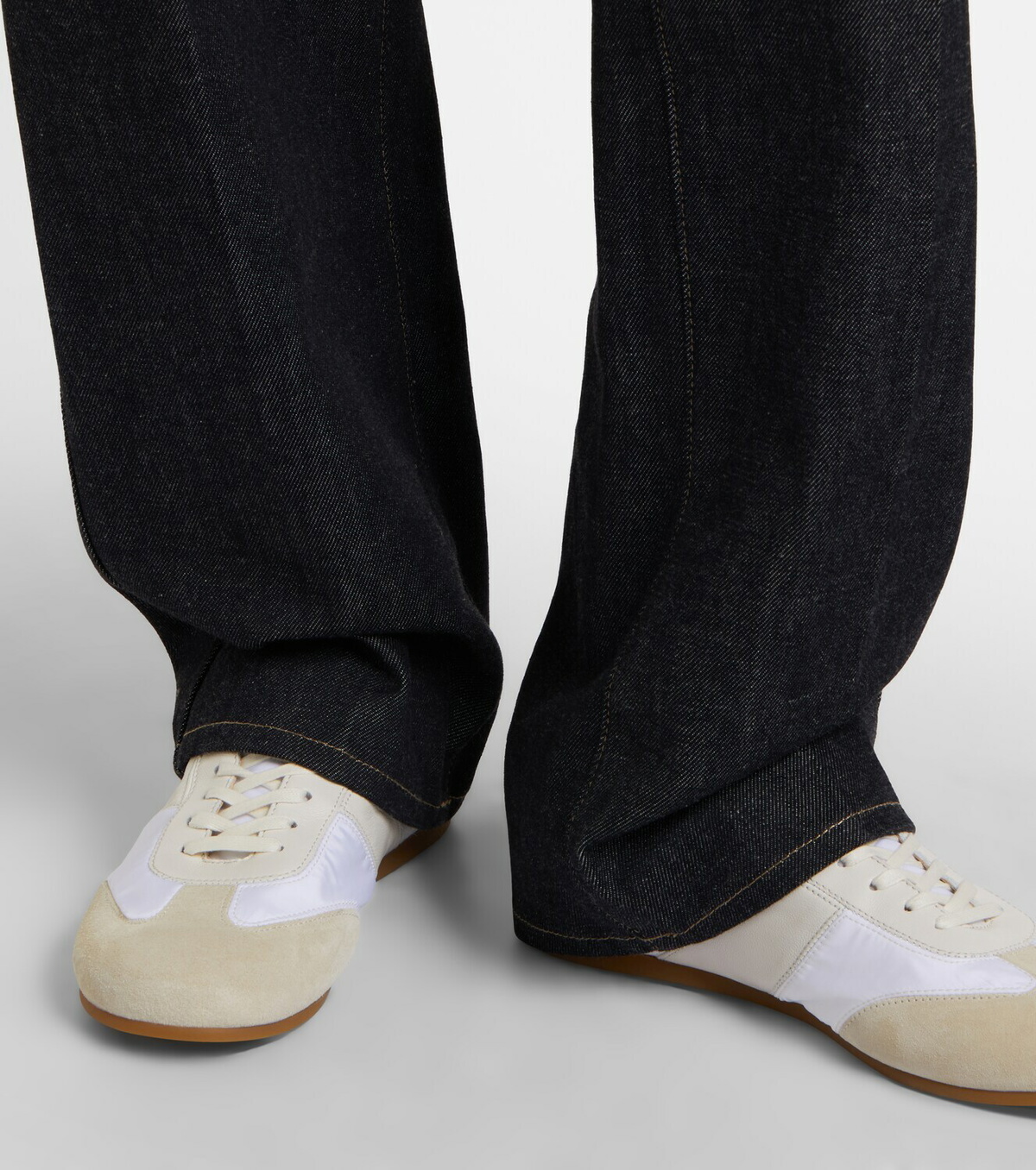 Lemaire Soft suede-trimmed sneakers
