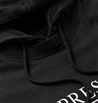 Vetements - Oversized Printed Cotton-Jersey Hoodie - Black
