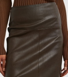 Stouls Gin leather midi skirt