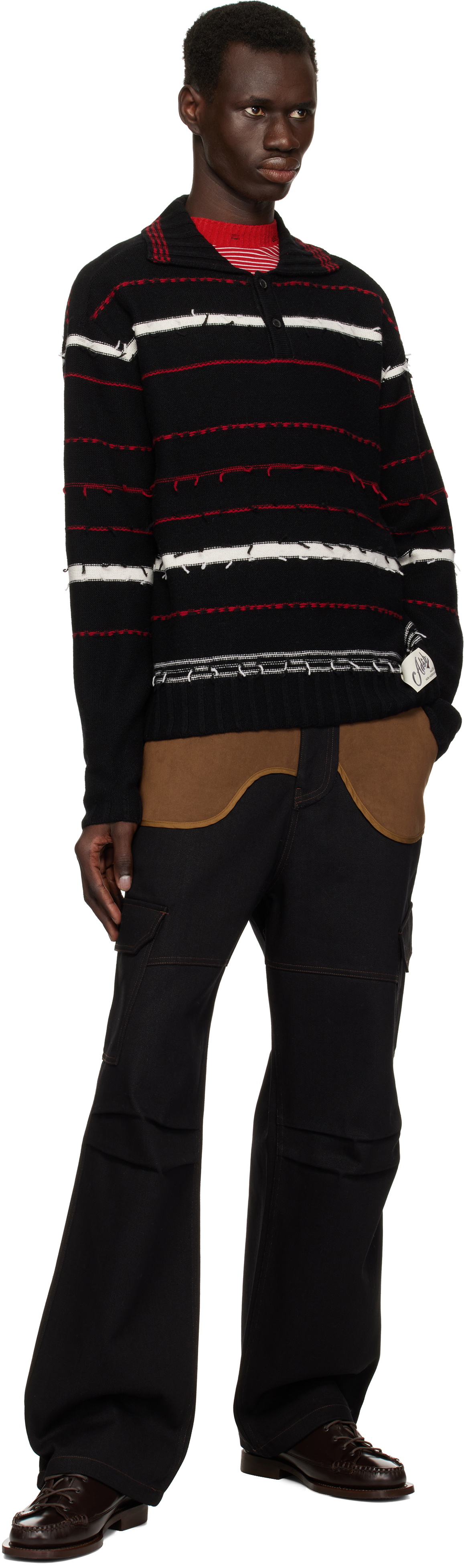 Andersson Bell Black Stripe Polo