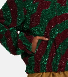 Dries Van Noten Sequined blouson jacket