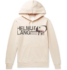 Helmut Lang - Pelvis Records Logo-Embroidered Printed Loopback Cotton-Jersey Hoodie - Neutrals