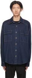 Juun.J Navy Denim Shirt