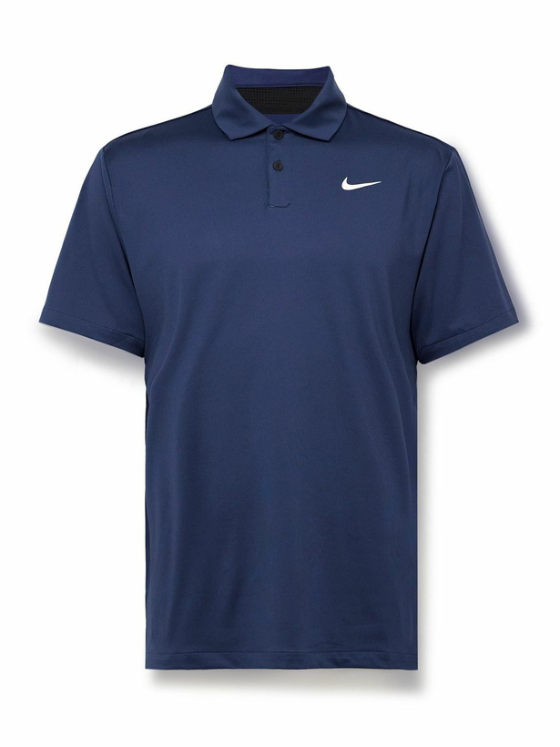 Photo: Nike Golf - Tour Logo-Print Dri-FIT Golf Polo Shirt - Blue