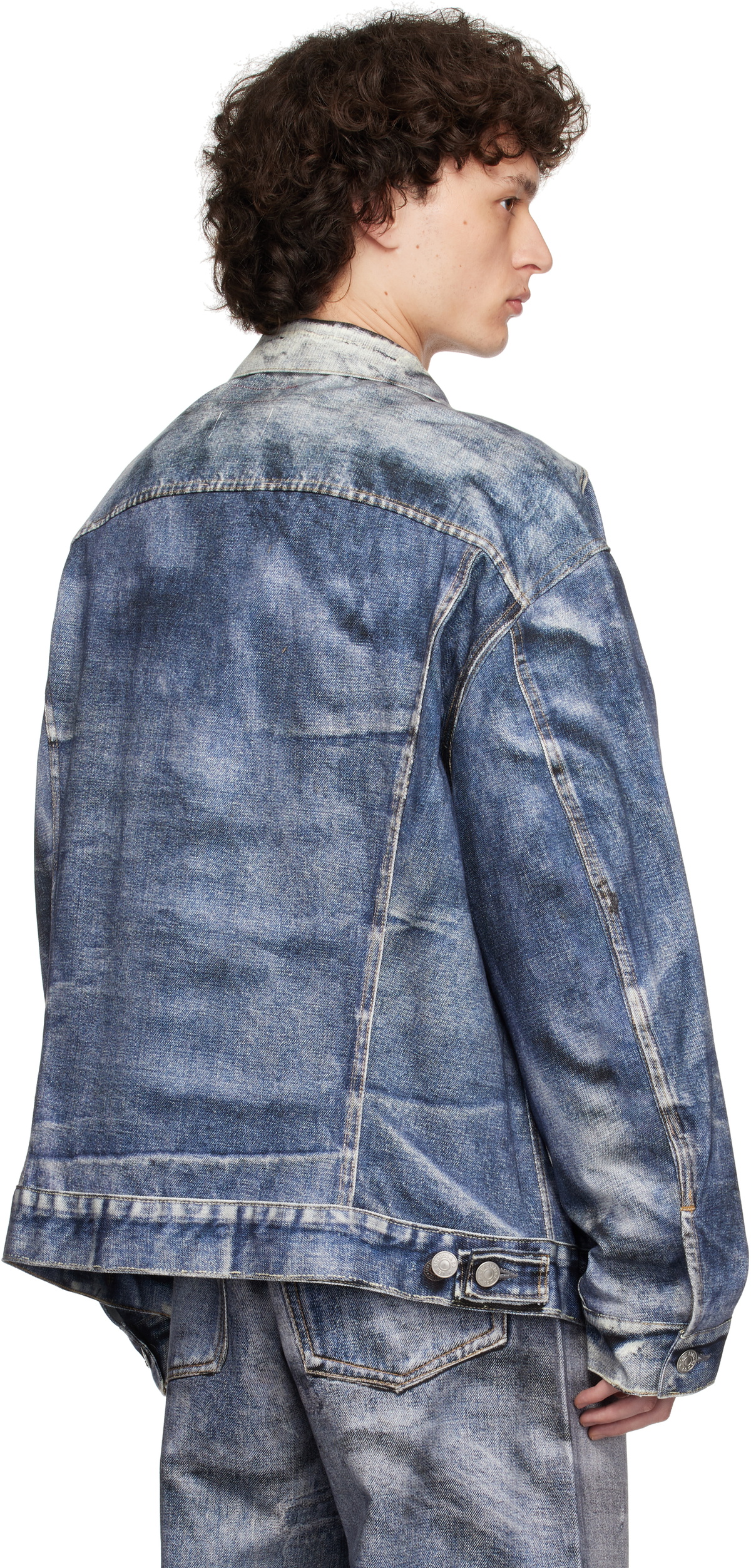 Junya Watanabe Navy Levi's Edition Cotton Twill Inkjet Print