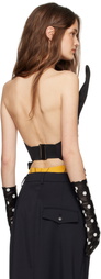 Pushbutton Black Rabbit Ears Bustier Top