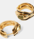 Loewe Snake sterling silver hoop earrings