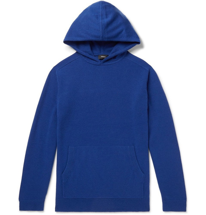 Photo: Theory - Alcos Cashmere Hoodie - Blue