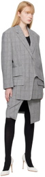 Recto Gray Wrap Blazer