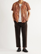 YMC - Malick Camp-Collar Paisley-Print Cotton Shirt - Brown