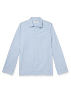 TEKLA - Striped Cotton-Poplin Pyjama Shirt - Blue